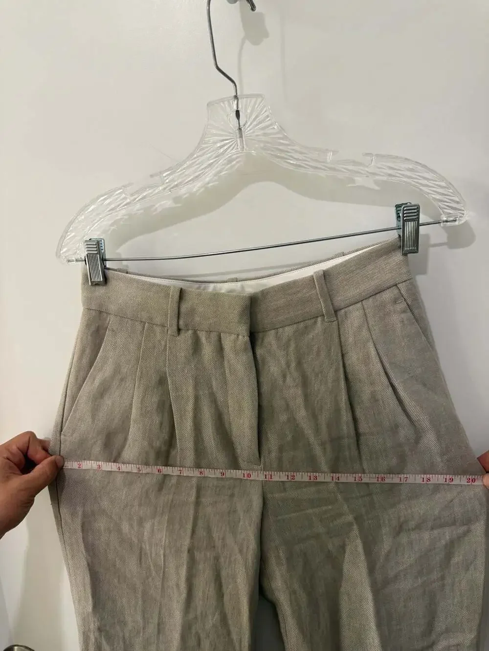 Aritzia Effortless Pant Linen Blend Tan